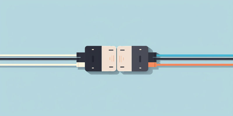 Illustration two cables connecting
