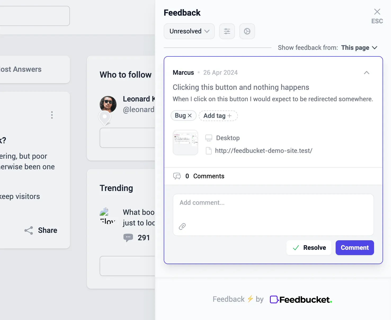 On the embedded guest portal, clients and other stakeholders can collaborate directly on the website.